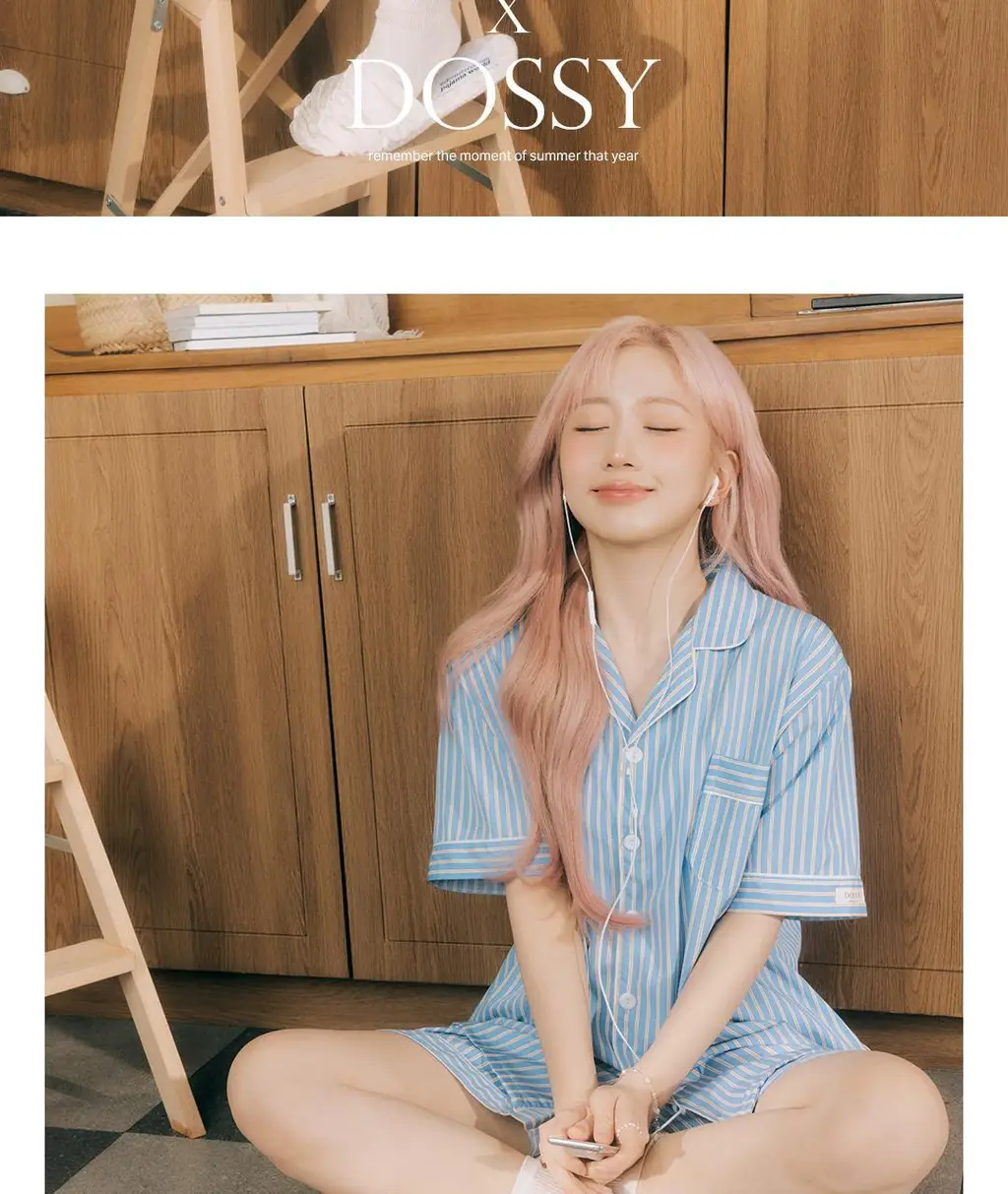 [해원 PICK] 도씨 실크핏 마리나 반팔 커플 잠옷 세트 상세페이지 2